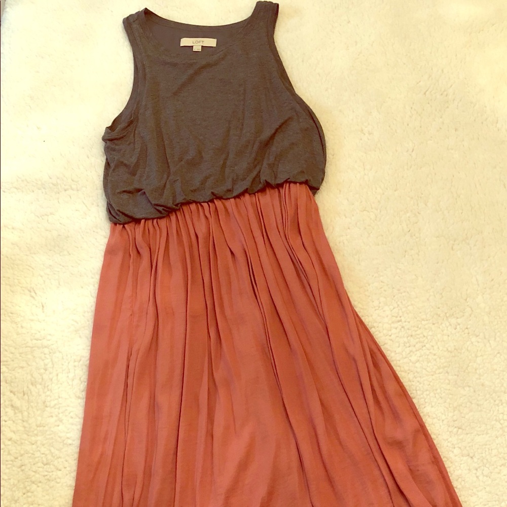 Loft Size M Silk and Jersey Dress